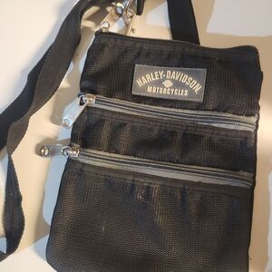 Harley-Davidson Black Mesh Messenger Bag